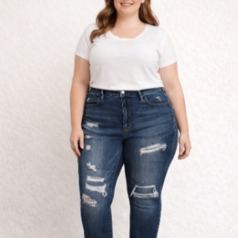 American EAGLE Stylish Distressed Blue Women's Skinny Jeans